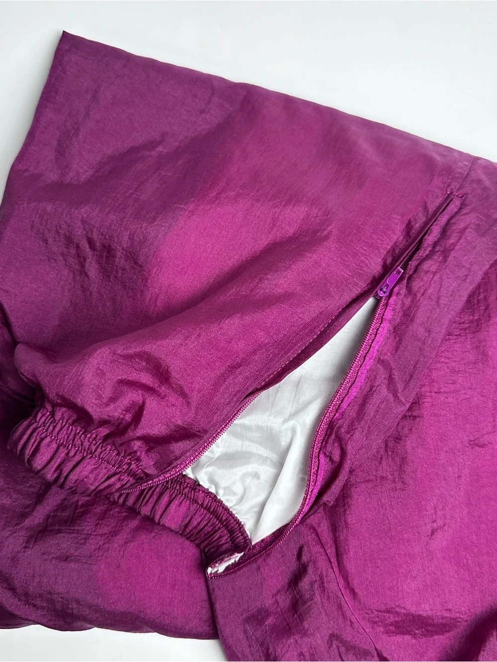 Vintage 90s Active Energy Purple Nylon Windbreaker Track Pants Size M Ankle Zip